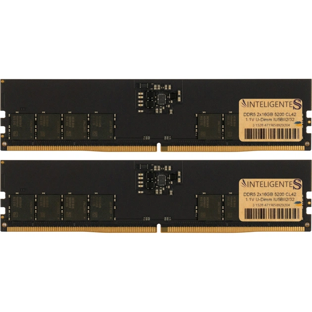 Модуль памяти для компьютера DDR5 32GB (2x16GB) 5200 MHz INTELIGENTES (IU5BII2/32) - изображение 1