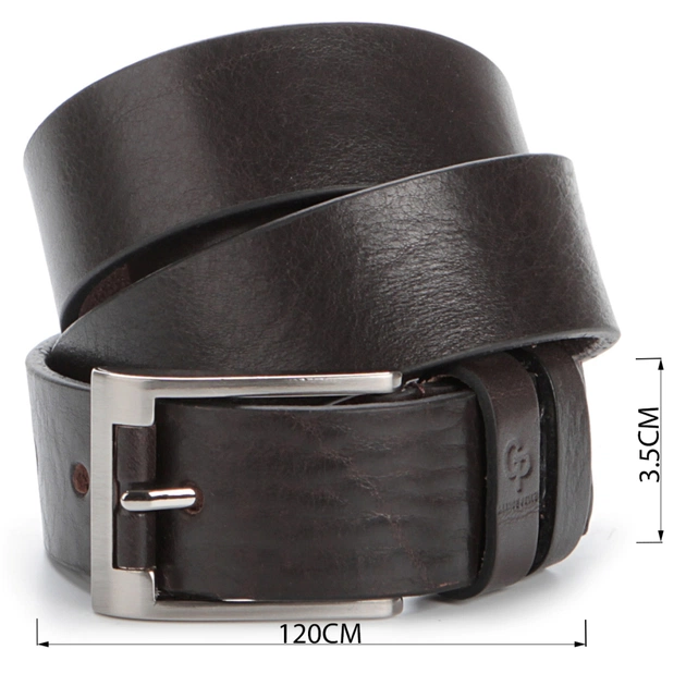 Ремінь Grande Pelle Шкіряний ремінь Коричневий (00776) - зображення 3