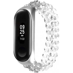 Ремінець до фітнес браслета XoKo Decorative для Xiaomi Mi Band 3/4 Silver (XK-XM-NG-Silver) зображення 1