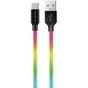 Дата кабель USB 2.0 AM to USB-C 1.0m multicolor ColorWay (CW-CBUC018-MC) - зменшене зображення 2
