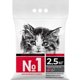 Наповнювач для туалету Super Cat №1 Деревний вбирний 2.5 кг (6989) изображение 1