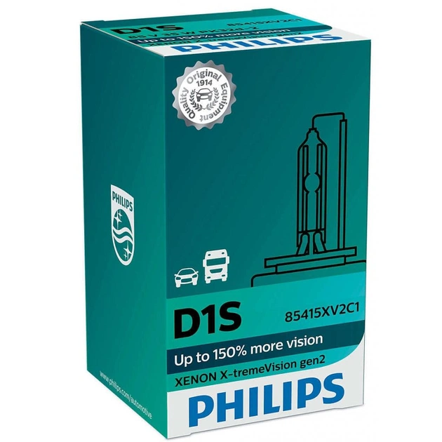 Автолампа Philips D1S X-tremeVision +150% gen2 1шт (85415XV2C1) - зображення 4