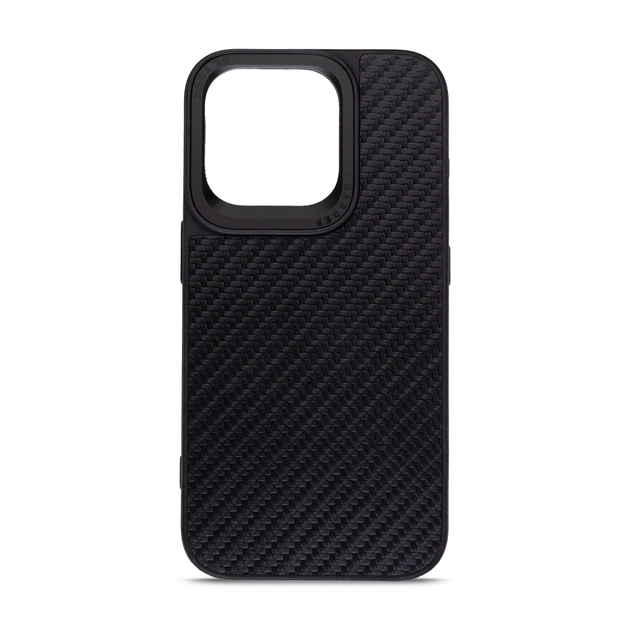 Чохол до мобільного телефона Harder Carbon Pattern Apple iPhone 15 Pro Black (ARM76777) - зображення 1