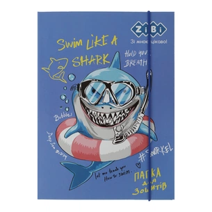 Папка для зошитів ZiBi В5+ SHARK картонна, на гумках (ZB.14961) зображення 1