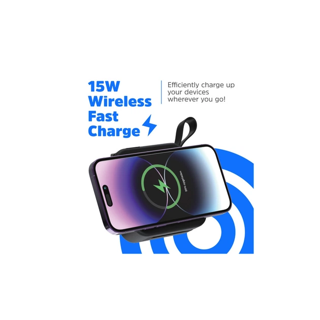 Батарея універсальна Energizer Magnetic Wireless 10000mAh 20W PD, AC зарядка, QI/15W, built-in USB-C (QM10001AC) - зображення 10