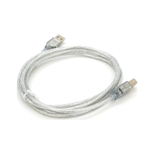 Кабель для принтера USB 2.0 AM/BM 1.8m transparent Voltronic (YT-AM/BM-1.8T) зображення 1