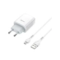 Зарядний пристрій HOCO C73A Glorious 2xUSB + cable Micro 5P 12W White (6931474713063) - зменшене зображення 2