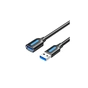 Дата кабель USB 3.2 AM/AF 0.5m 10Gbps PVC black Vention (CBOBD) - зменшене зображення 1