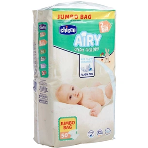 Підгузки Chicco Airy 3-6 кг 50 шт (11234.00) зображення 1