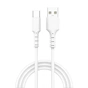 Дата кабель USB 2.0 AM to USB-C 1.0m 3A white Grand-X (PC-05W) - зменшене зображення 1