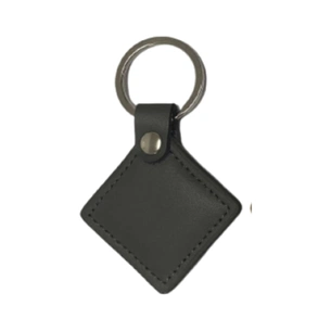 Брелок з чіпом Merlion MIFARE, 13.56MHz, MF-Leather, у шкіряному чохлі, gray (MF-Leather) зображення 1