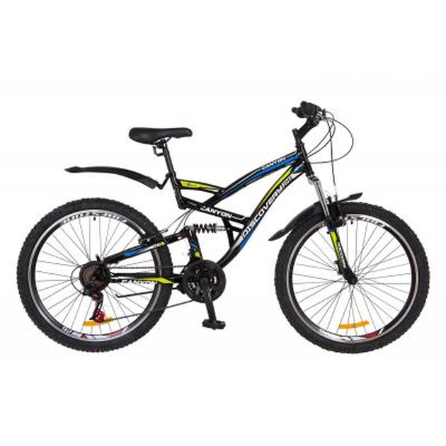 Велосипед Discovery 26" CANYON 2018 AM2 14G DD рама-19" St чорно-синьо-зелений (OPS-DIS-26-137) - зображення 1