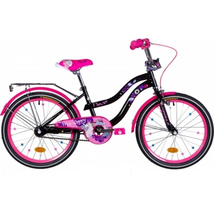 Велосипед Formula 20" FLOWER рама-13" St 2020 чорний з рожевим, з багажником (OPS-FRK-20-113) зображення 1
