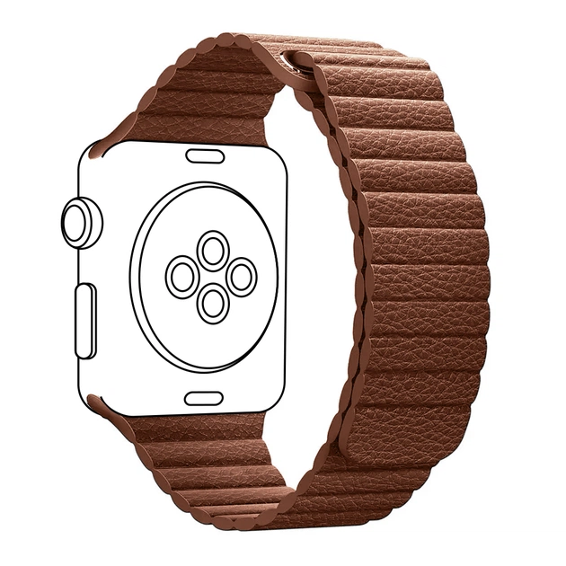 Ремінець до смарт-годинника Armorstandart Leather Loop для Apple Watch 42 (Series 11-10)/41/40/38 Saddle Brown (ARM57843) - зображення 1