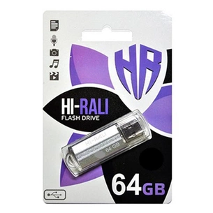 USB флеш накопичувач Hi-Rali 64GB Corsair Series Silver USB 2.0 (HI-64GBCORSL) зображення 1