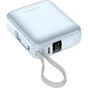 Батарея універсальна Choetech 10000mAh, 35W, PD/3.0, LED Display, buid-in type-C cabel, Blue (B832-LBE) - зменшене зображення 3