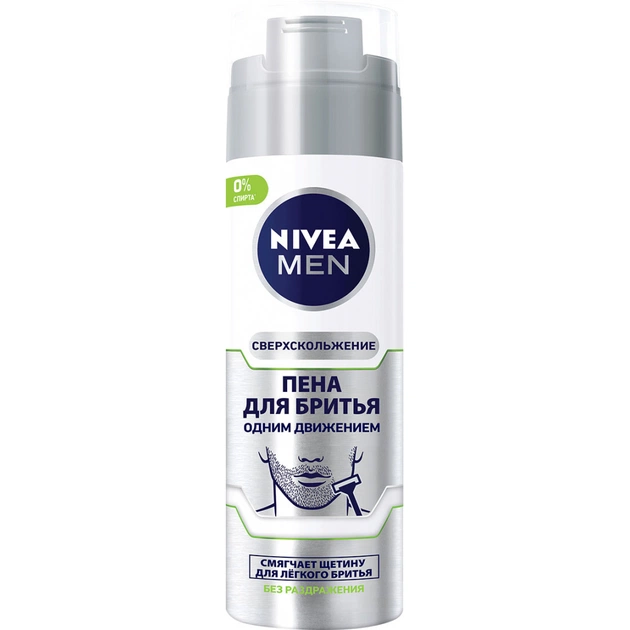 Піна для гоління Nivea Men Одним рухом формула для легкого гоління 200 мл (4005900758828) - изображение 1