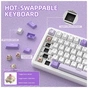 Клавіатура Attack Shark X85PRO RGB Wireless/Bluetooth/USB UA Lavender (X85PROL_AS) - зменшене зображення 7