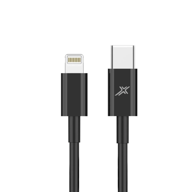 Дата кабель USB-C to Lightning 1.0m 12W CL-03B Black Grand-X (CL-03B) - зображення 1