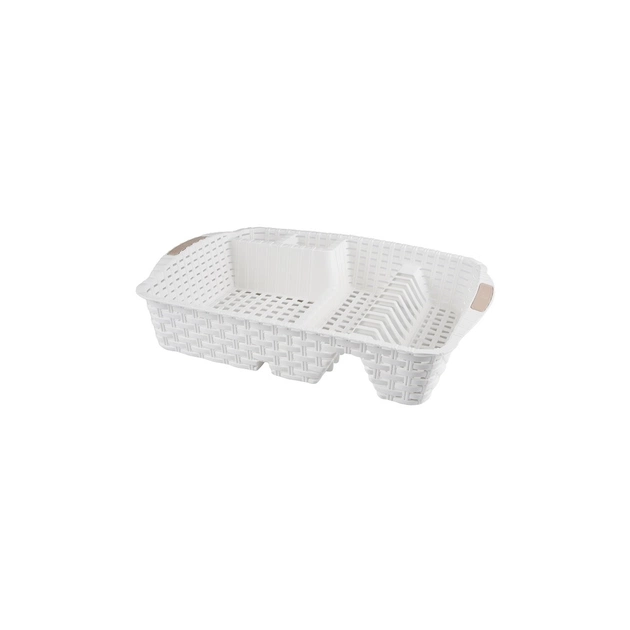 Сушарка для посуду Violet House 0757 Ротанг White (0757 Роттанг WHITE сушка д/пос.4) - picture 1