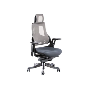 Офісне крісло Special4You WAU SLATEGREY FABRIC, SNOWY NETWORK (E0796) зображення 1