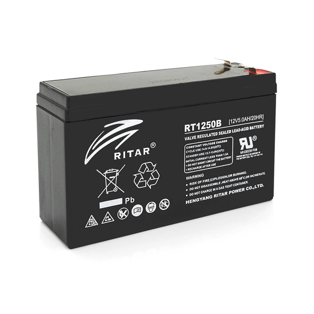 Батарея к ИБП Ritar AGM RT1250B, 12V-5Ah (RT1250B) - изображение 1