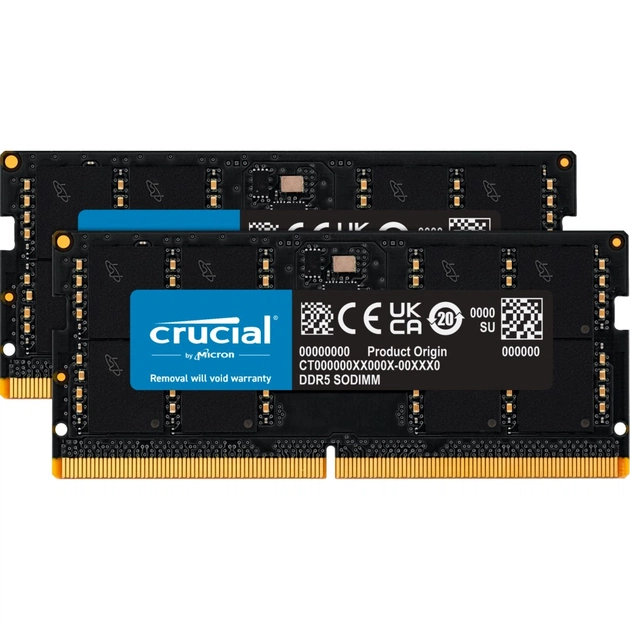 Модуль памяти для ноутбука DDR5 96GB (2x48) 5600 MHz Micron (CT2K48G56C46S5) - изображение 1