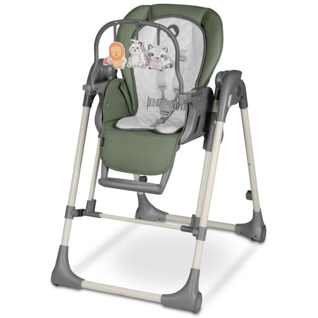 Стілець для годування Lionelo 2 в 1 Laurice Green Olive з функцією гойдалки (LO-LAURICE GREEN OLIVE) - picture 2
