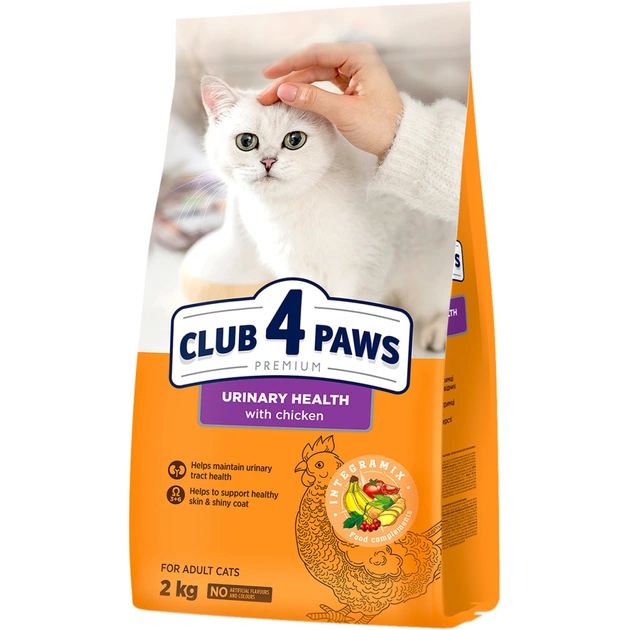 Сухой корм для кошек Club 4 Paws Premium поддержка здоровья мочевыводящей системы 2 кг (4820215369411) - изображение 1