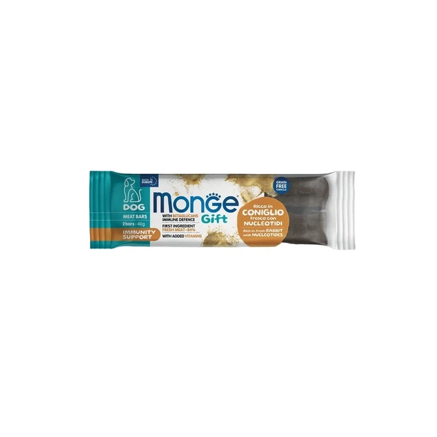 Ласощі для собак Monge Gift Dog Immunity support кролик з нуклеотидами 40 г (8009470085489) - зображення 1