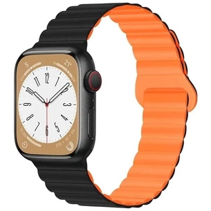 Ремінець до смарт-годинника Drobak Silicone Magnetic Link для Apple Watch All Series 38/40/41mm Black orange (898923) зображення 1
