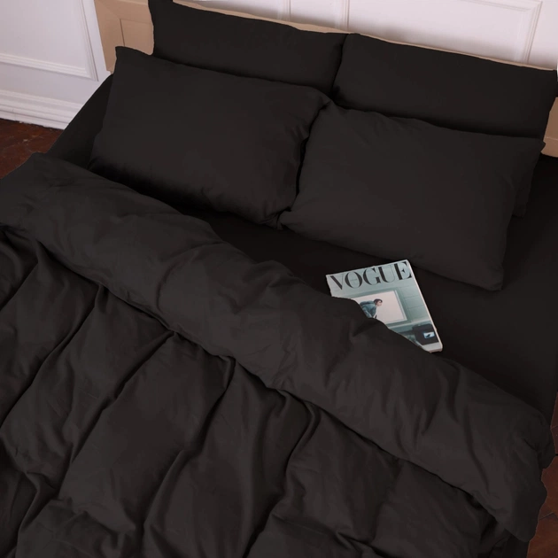 Постільна білизна MirSon 002 Black Фланель 2 x 160 x 220 Сімейний Євро (2200009648281) - picture 5