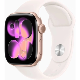 Смарт-годинник Apple Watch Series 11 GPS + Cellular 42mm Rose Gold Aluminium Case with Light Blush Sport Band - S/M (MF8E4RK/A) зображення 1