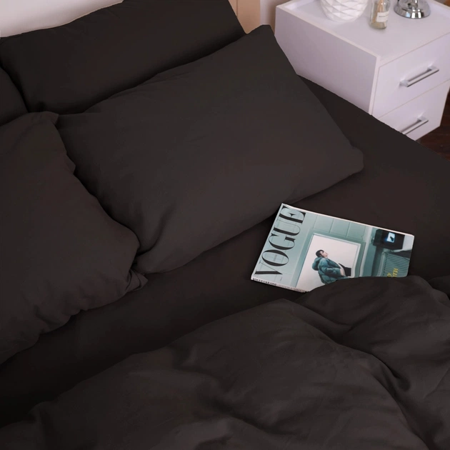 Постельное белье MirSon 002 Black Фланель 220х240 King Size (2200009648243) - изображение 10