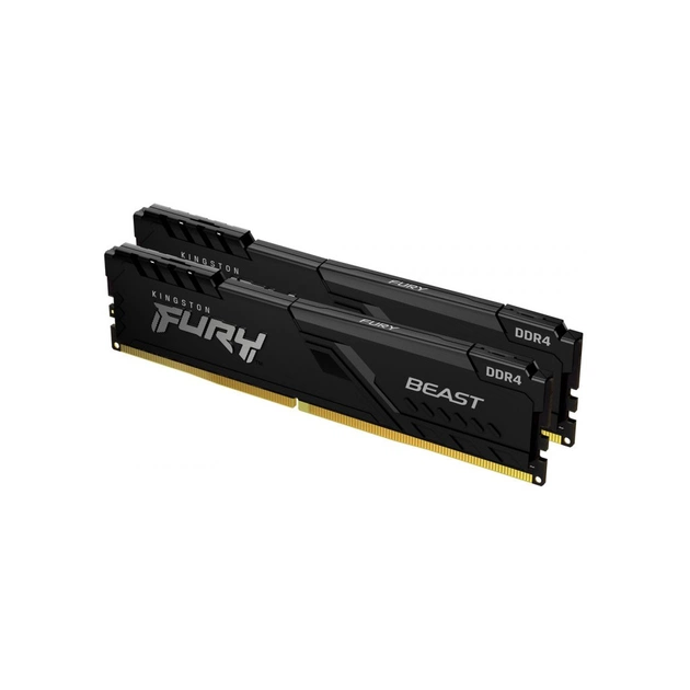 Модуль пам'яті для комп'ютера DDR4 32GB (2x16GB) 2666 MHz FURY Beast Black Kingston Fury (ex.HyperX) (KF426C16BBK2/32) - изображение 1