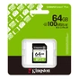 Карта пам'яті Kingston 64GB SDXC class 10 UHS-I V10 A1 Canvas Select Plus (SDS3/64GB) - зменшене зображення 3
