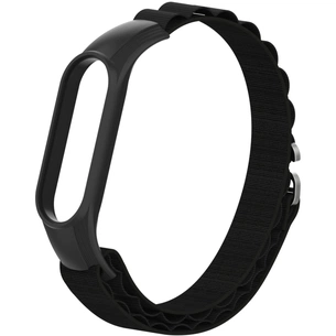 Ремінець до фітнес браслета Armorstandart AlpinaStyle Band для Xiaomi Mi Band 7/6/5/4 Black (ARM64987) изображение 1
