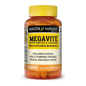 Мультивітамін Mason Natural Мультивітаміни з фруктами і овочами, Megavite With Fruits & (MAV16275) зображення 1