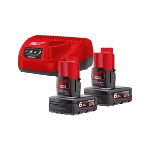 Набір акумулятор + зарядний пристрій Milwaukee M12 NRG-602 2x6Ah (4933451903) зображення 1