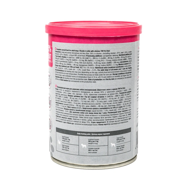 Вологий корм для собак Pet Chef З куркою 415 г (4820255193663) - picture 6
