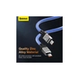 Дата кабель USB-C to USB-C 1.0m CoolPlay Fast Charging 100W blue Baseus (CAKW000203) - зменшене зображення 8