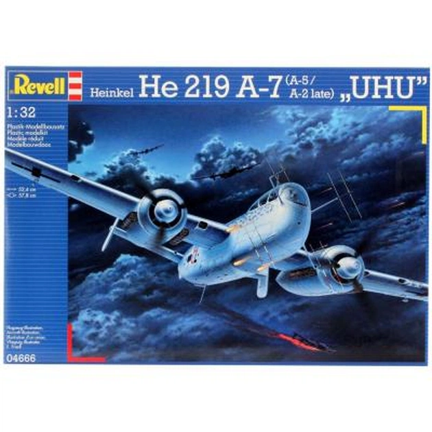 Збірна модель Revell Літак Heinkel He219 A-7 UHU 1:32 (4666) - изображение 1