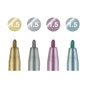 Лайнер Faber-Castell набір капілярних ручок металіків Pitt Artist Pen Metallic M (1,5 мм) 4 кольори (28940) - зменшене зображення 4