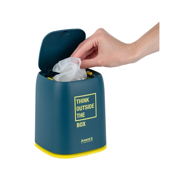 Кошик для паперів Axent Настільний контейнер для сміття, прямокутний, синій індіго (2133-47-A) - picture 6