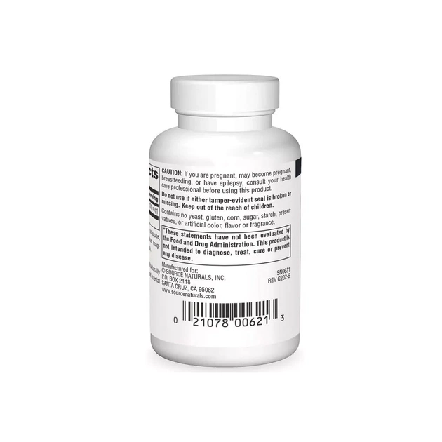 Амінокислота Source Naturals Диметиламіноетанол, 130 мг, DMAE, 50 таблеток (SN0621) - зображення 3