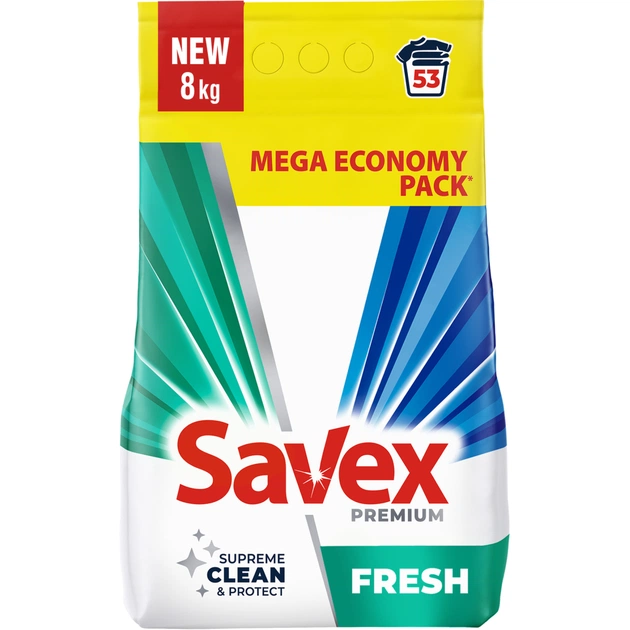 Пральний порошок Savex Premium Fresh 8 кг (3800024047978) - зображення 1