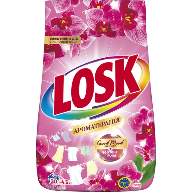 Пральний порошок Losk Ароматерапія Ефірні масла та аромат Малазійської квітки 4.5 кг (9000101805604) - изображение 1