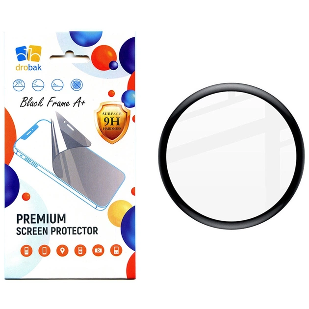 Скло захисне Drobak Samsung Galaxy Watch 6 Classic 47mm Black Frame A+ (323222) - зображення 1