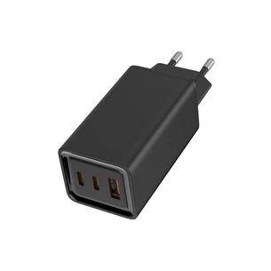 Зарядний пристрій ColorWay GaN3 Pro Power Delivery (USB-A + 2 USB TYPE-C) (65W) (CW-CHS039PD-BK) зображення 1
