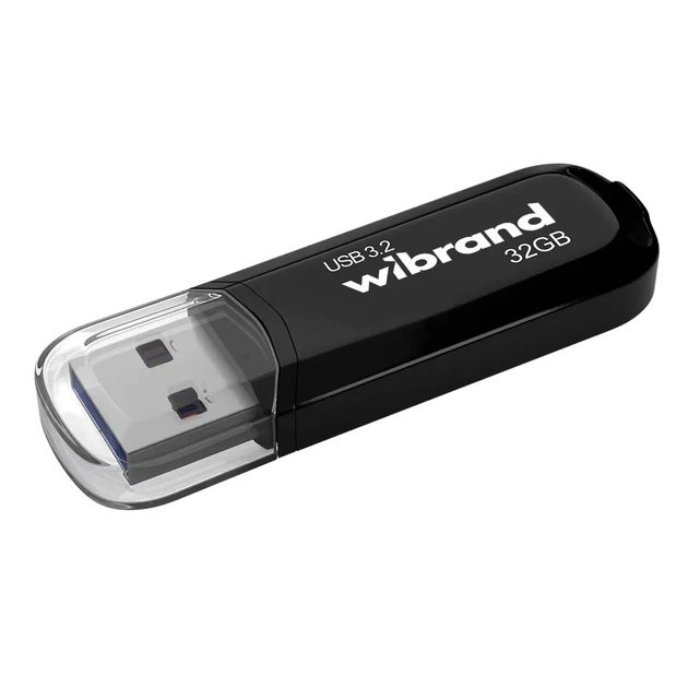 USB флеш накопичувач Wibrand 32GB Marten Black USB 3.2 Gen 1 (USB 3.0) (WI3.2/MA32P10B) - зображення 1
